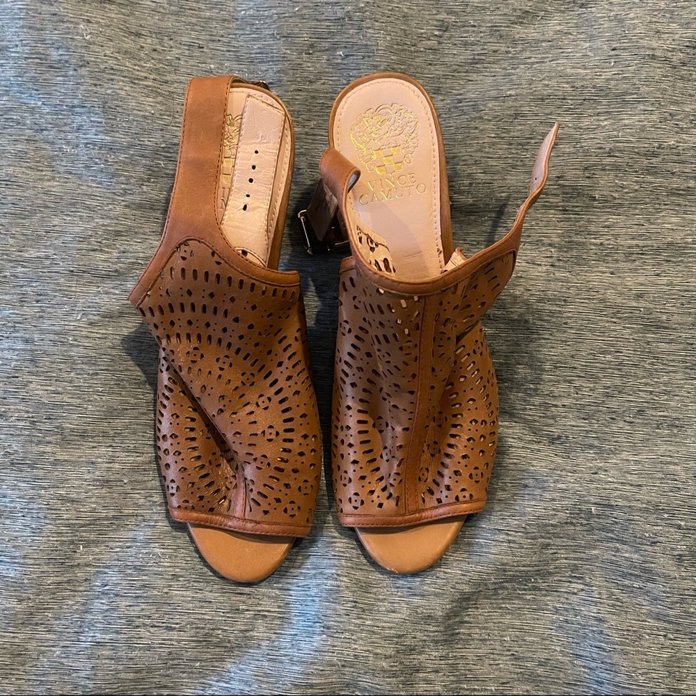 Women's Vince Camuto Envi Brown Soft Calf Leather 10M/40